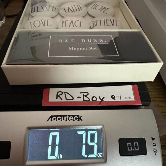 Rae Dunn Glass-Dome Magnet Set BLESSED FAITH HOPE LOVE PEACE BELIEVE New Gift - Picture 7 of 7